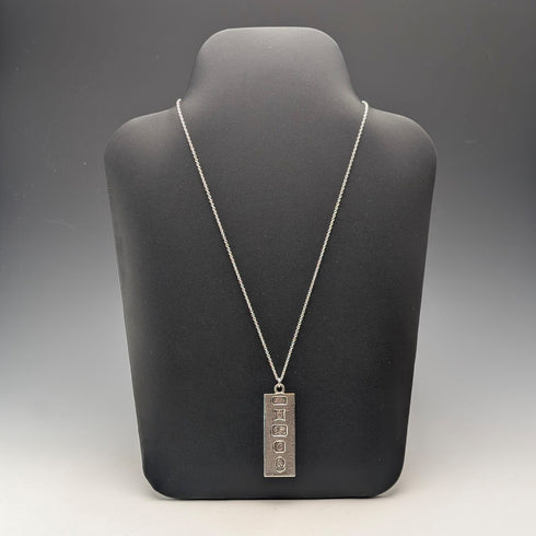 1977年 英国 純銀製 ジュビリーインゴットペンダント&純銀製チェーン 計32g L&N